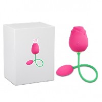 Rose Clitoral Sucking with Vibrating Egg Silicone 10-Speed PINK